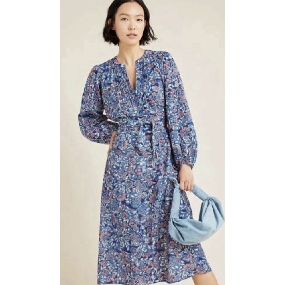 Beau Midi Dress by Velvet, Sz Sm, Anthropologie Boho / Cottagecore / Prairie